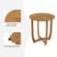 Table basse d'extérieur ronde en acacia