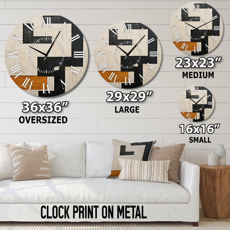 Horloge murale géométrique moderne New ordre, Surdimensionné