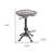 23" Gray Iron Backless Adjustable Height Bar Chair