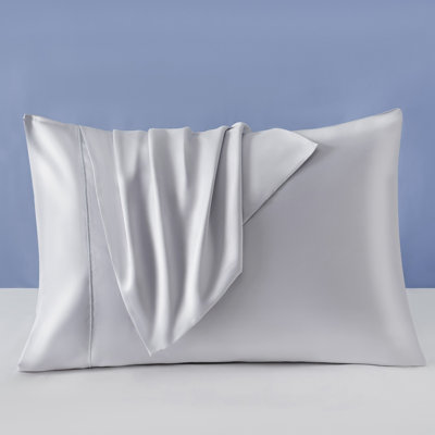 Satin Pillowcases Queen Size 2-Pack, Silky Soft Cooling Pillow Covers For Hair & Skin Care, Luxury Gift For Women And Men, Grey 20X30 Inches