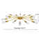 16 Heads Modern LED Flush Mount Light Fixture Creative Atomic Satellite Lamp