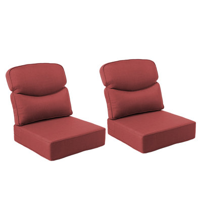 Ensemble de coussins d'extérieur Smishape de 2 coussins de siège profond de 6 pouces avec housse amovible, ensemble de coussins de remplacement pour chaise, canapé, causeuse