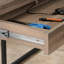 Bureau en L, finition brune