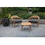 Chaise avec accoudoirs empilable à dossier Windsor en bois massif Copenhagen de couleur brune