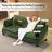  83.86"W Linen Blend Piped T-Cushions 2-Seat Loveseat Sofa-157209015