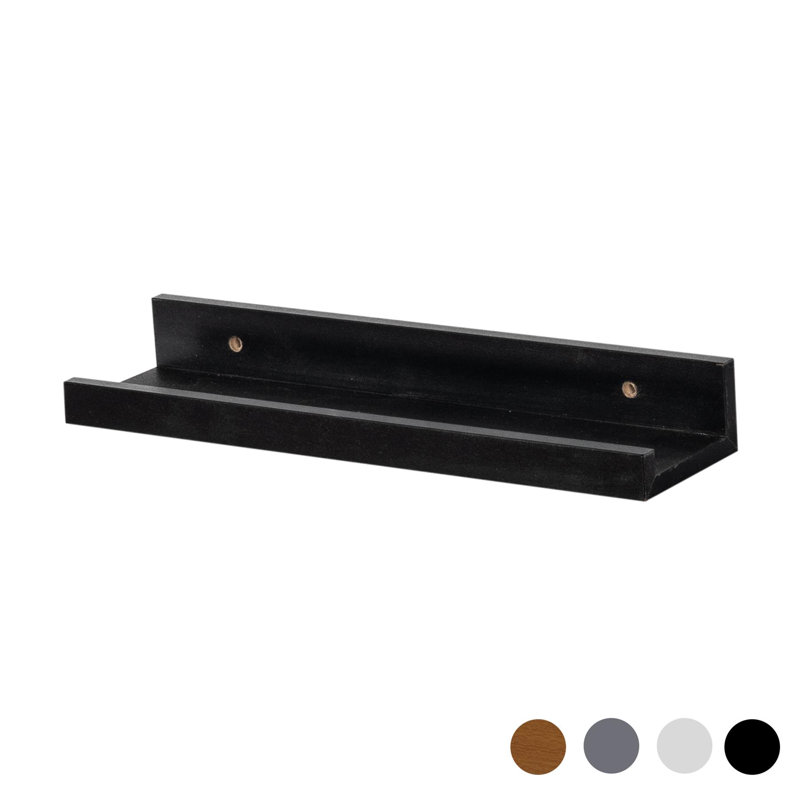 Floating Shelf, 4.5cm H x 32.5cm W x 8.5cm D, Black