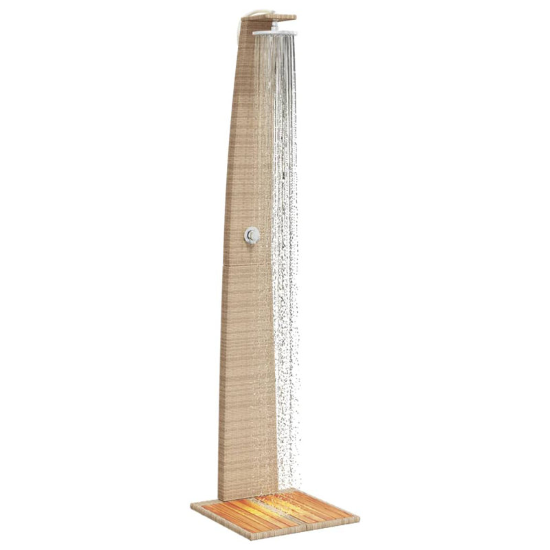 Free Standing Outdoor Shower and Footwash Spout, Beige