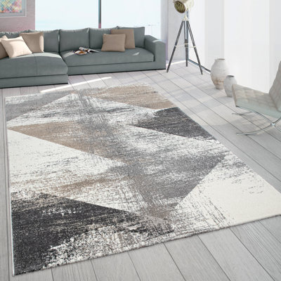 Tapis gris / crème Colley