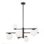 Glenarm 6-Light Dimmable Sputnik Chandelier with Frosted Glass Shade-801881270
