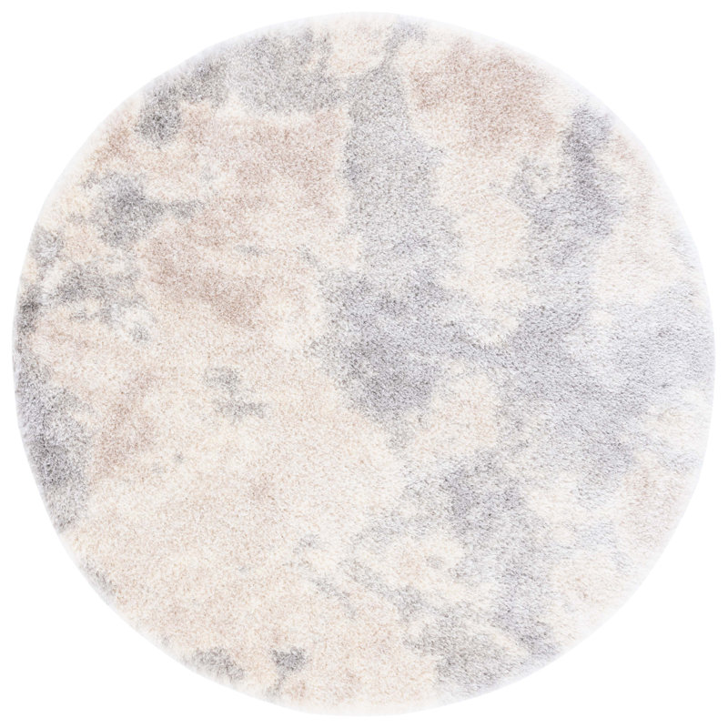 Cloud Shag Performance Abstract Rug, Round 6'7"