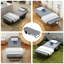Lit simple pliant avec tête de lit, poches de rangement latérales et station de charge, lit d'invité portable avec matelas en mousse à mémoire de forme de 3 po, escamotable, 75 po x 31 po