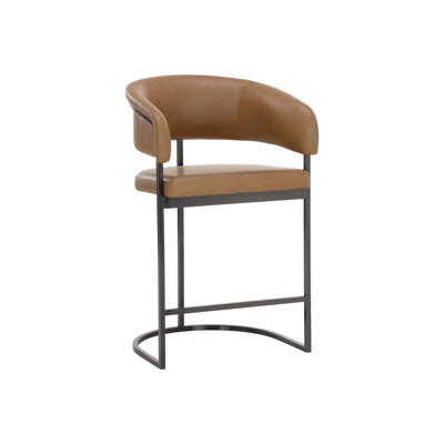 MARRIS BARSTOOL - GUNMETAL - MILLIKEN COGNAC