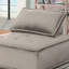 Chaise longue sans accoudoirs en velours gris clair Aveline-1697345617