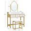 Ensemble coiffeuse avec tabouret et miroir