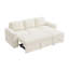 Canapé-lit modulaire en L avec rangement blanc-357865084
