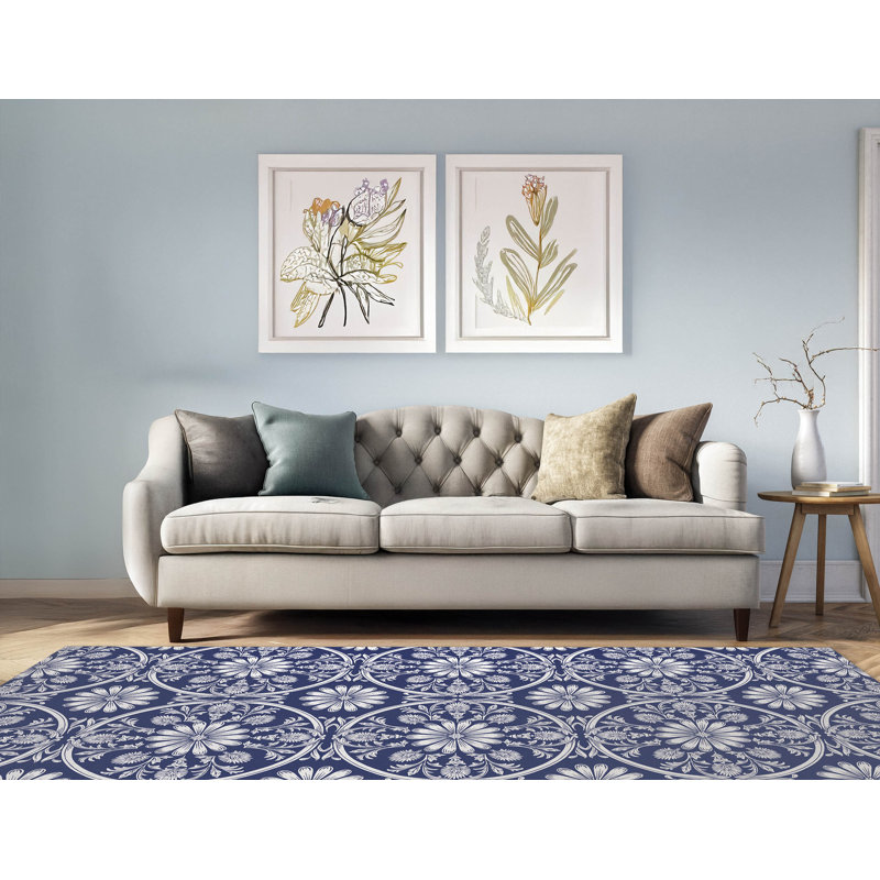 Tapis d'intérieur antidérapant Daisy, Rectangle 5 pi x 7 pi
