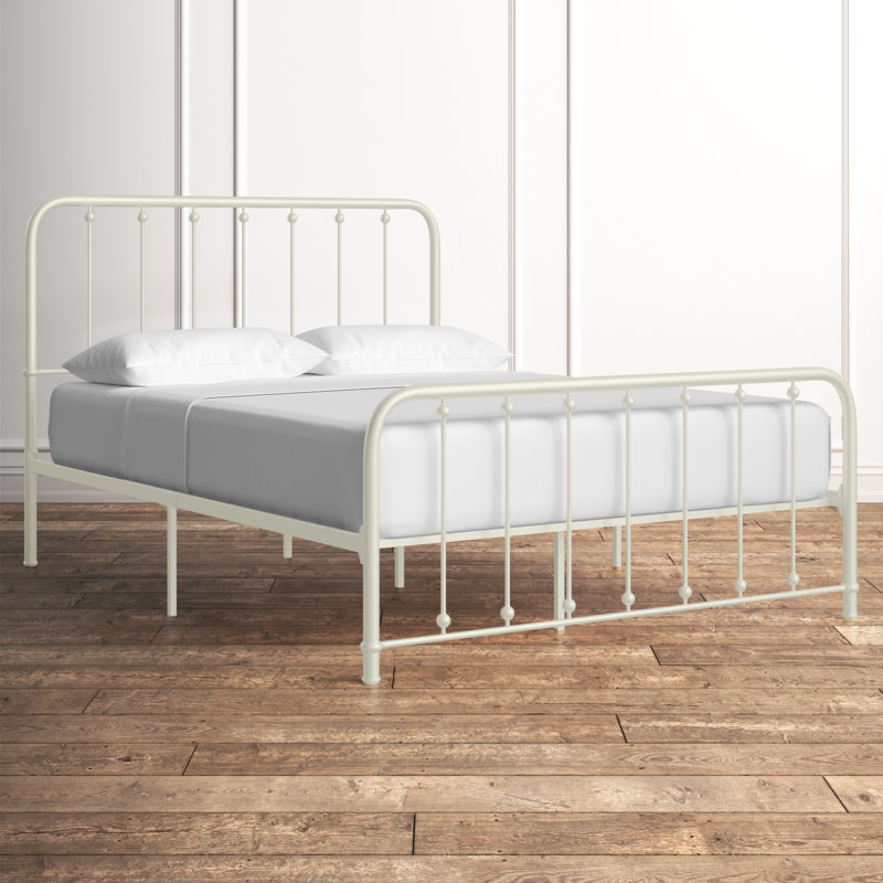 Lit plateforme Lueras, Blanc cassé, Grand