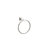 Emtek Modern Tubular Brass Towel Ring w/ Chamfered Square Rosette