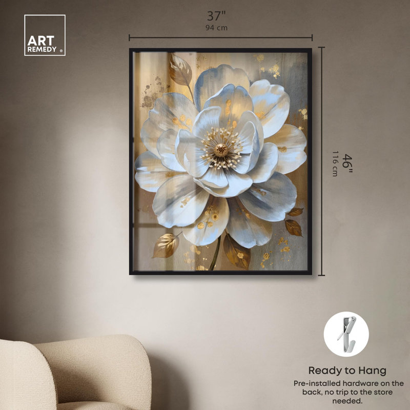 Blooming Elegance, H 46 po x l 37 po, Noir