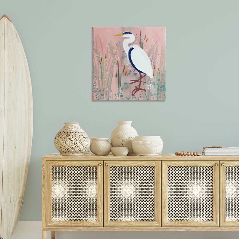 «Coastal White Bird» par Juliet Rose Philips, H 36 po x l 36 po x P 1,5 po