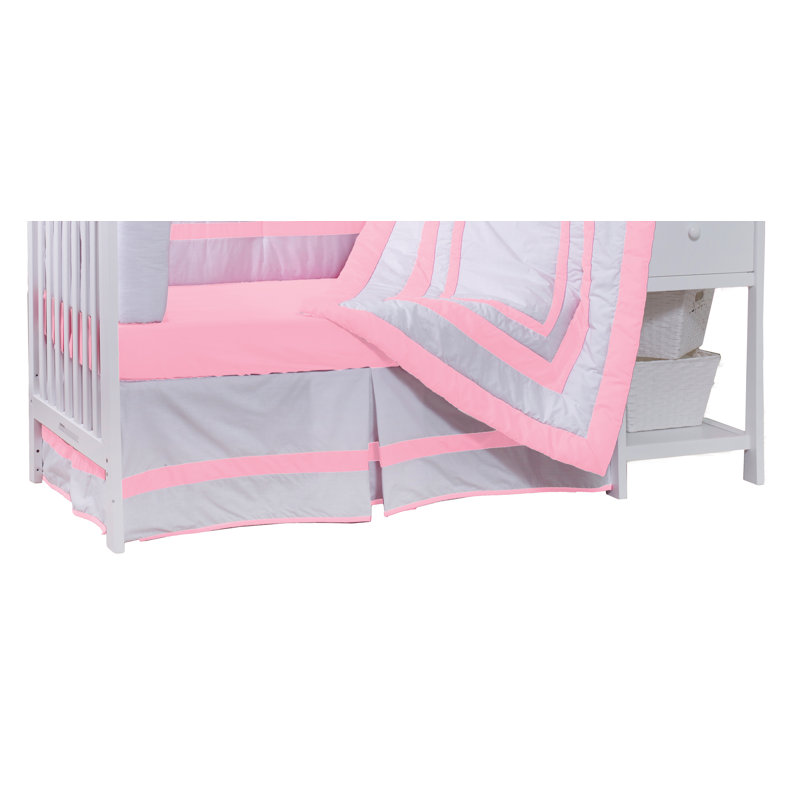 Volant poussière pour lit de bébé Dehart, Rose