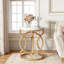 Table de chevet moderne avec plateau en faux marbre