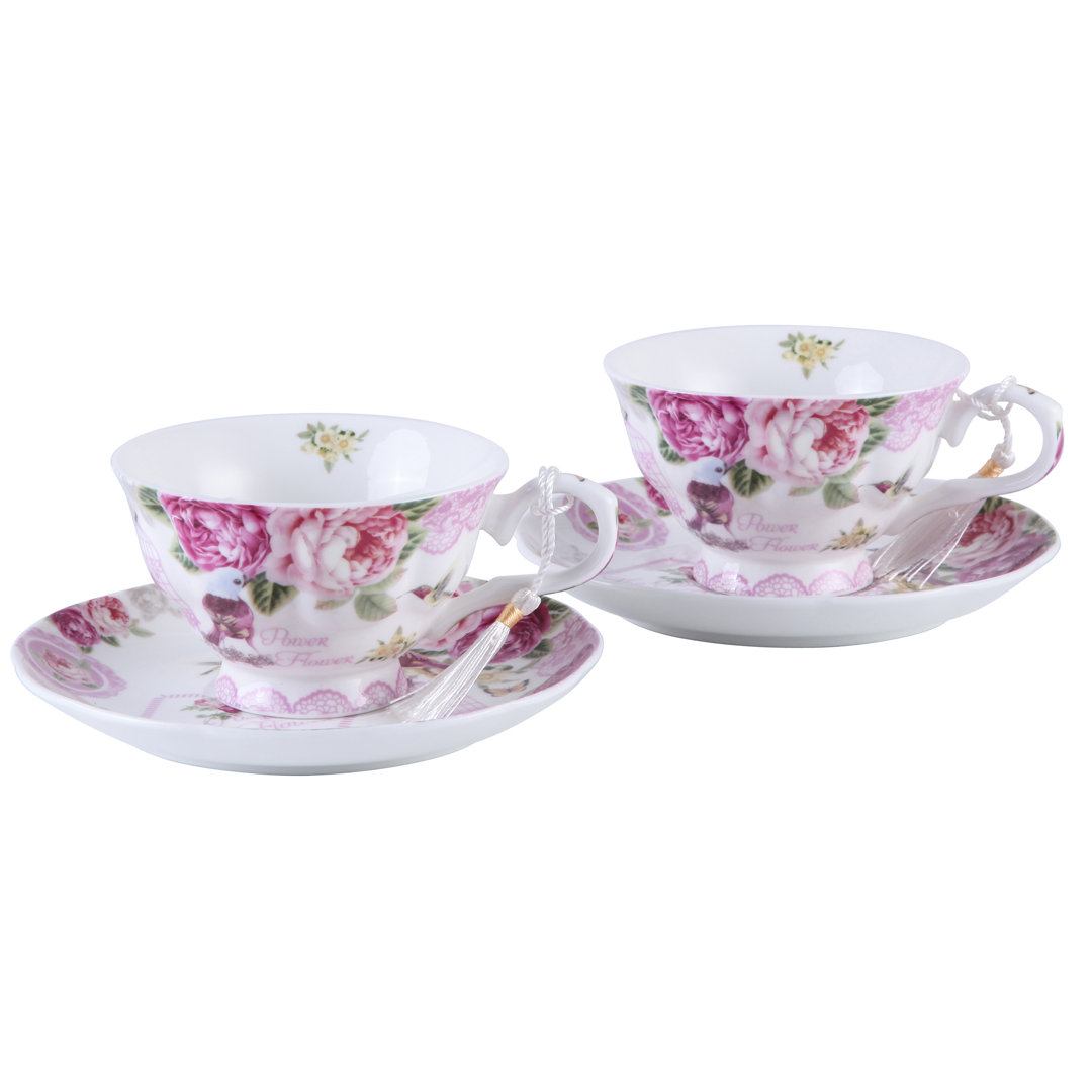 Alcide Bone China Teacup & Saucer
