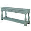 Console en bois de 63 pouces de long avec 3 tiroirs et 1 tablette inférieure pour le canapé d'entrée très facile à assembler (bleu rétro)-1285217354