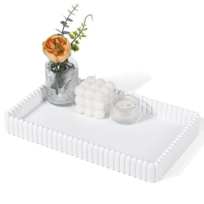 Plateau rectangulaire moderne en béton pour table basse et décoration intérieure, centre de table décoratif multifonctionnel pour salon, table de salle à manger, cuisine et salle de bain