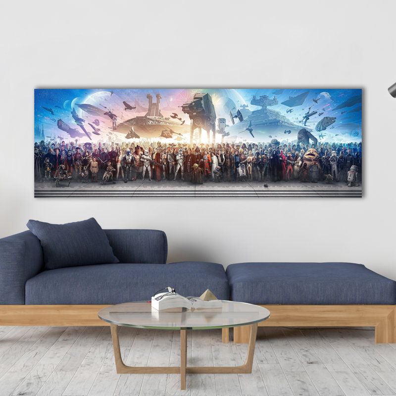 Toile de personnage Star Wars, art mural Star Wars, Toile tendue, H 15 po x l 45 po