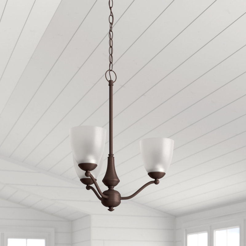 Lustre classique/traditionnel ombré 3 lumières Royst, Bronze Prairie, A19