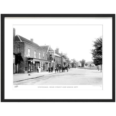 Stevenage, High Street And Green 1899 by Francis Frith - Single Picture Frame Print