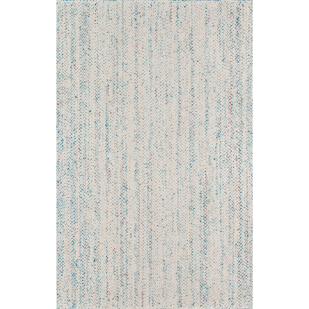 Cotton/Silk/Wool Blue/White Area Rug Bungalow Rose Rug