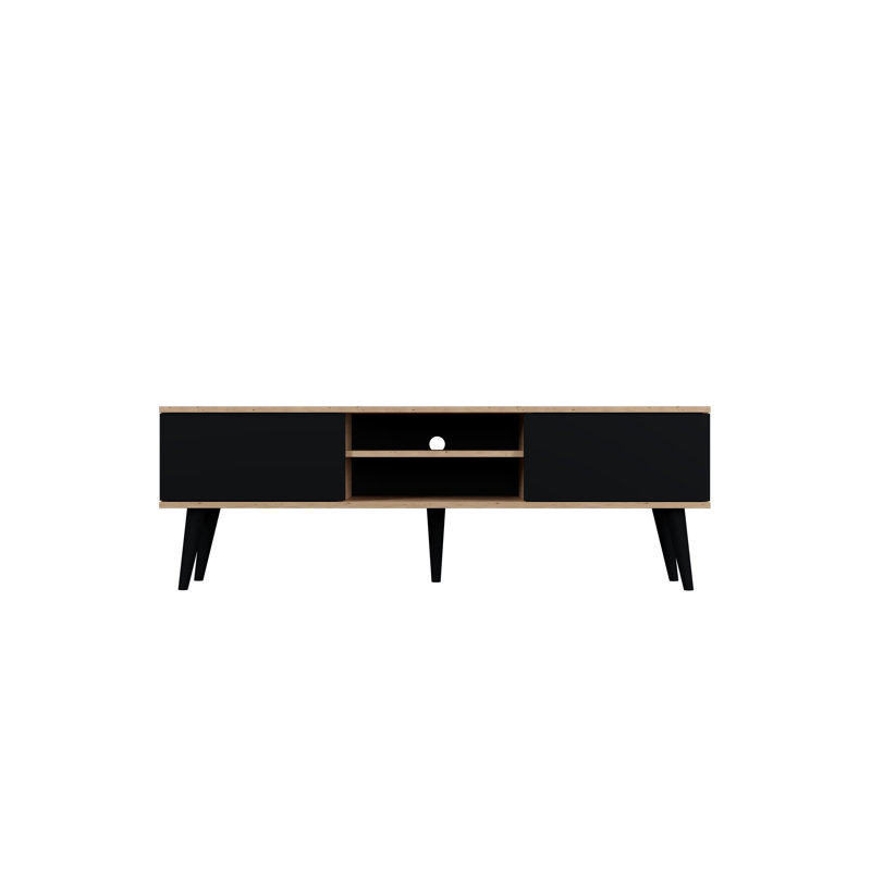 Kaylani TV Stand, 160cm W, Artisan Oak/Black