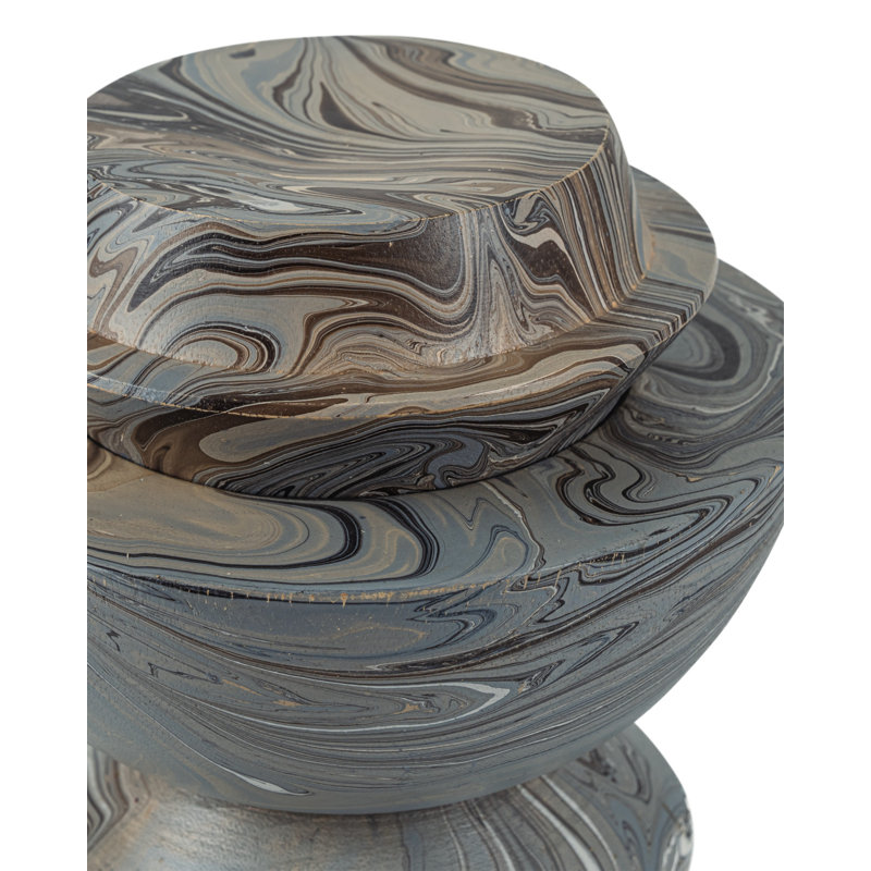 Marbleized Handmade Wood Decorative Box