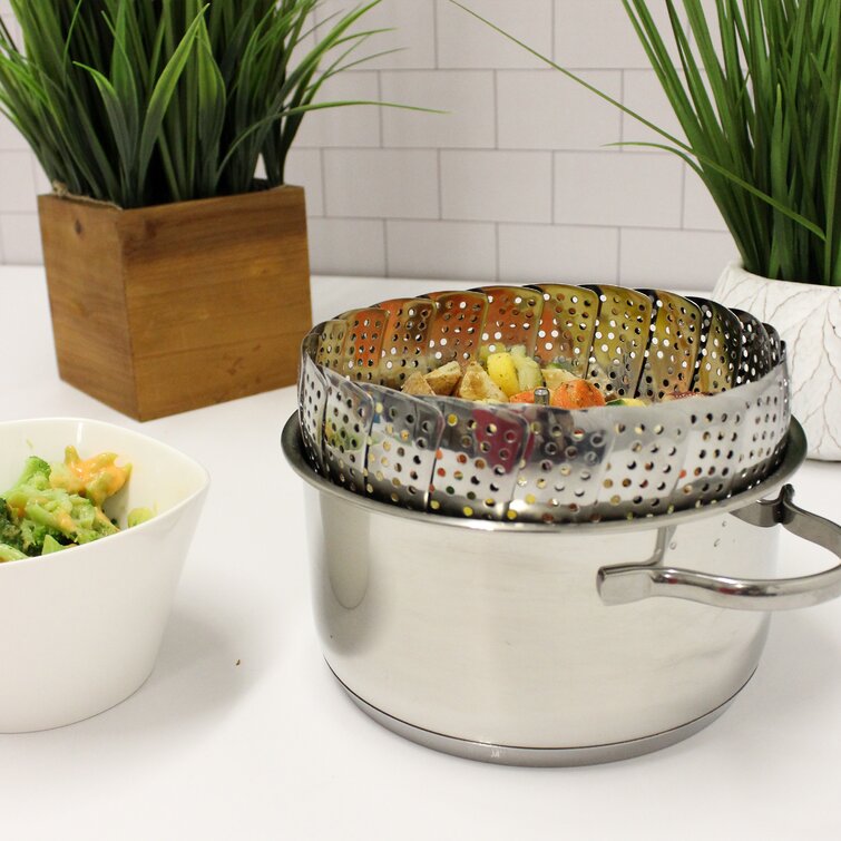 Vegetable Steamer Basket Premium Vegetable Steamer Basket Stainless Steel  (1 Pcs,Silvery) - AliExpress