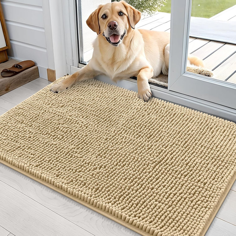Tapis de porte absorbant antidérapant, 36" x 24", Beige