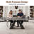 63'' to 94.5” Extendable Dining Table For 8-10 with Sintered Stone Tabletop and Metal Base-92375911