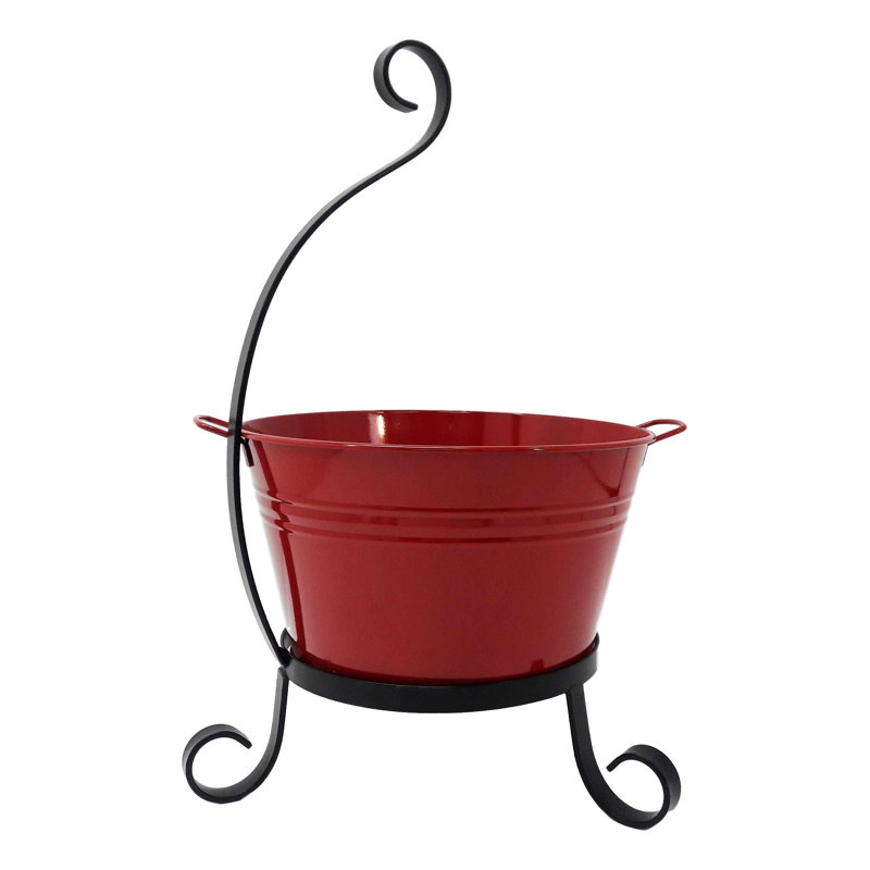 Pot à fleurs 2 pièces Waukesha, Rouge, 1