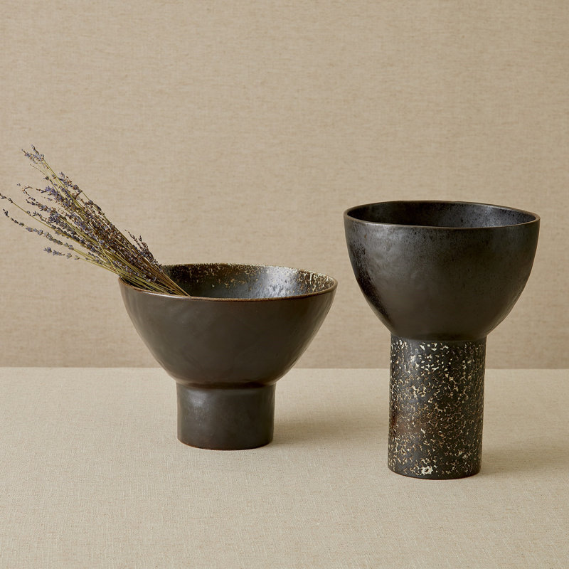 Cinder Footed Bowl-Reactive-Sm, 13"H x 10"W x 10"D