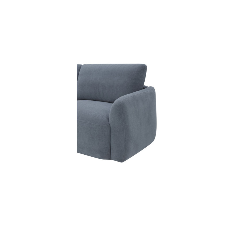 Callie Sofa 91 in. Flecked Oat, Blue, 35.4" H x 91" W x 39.4" D