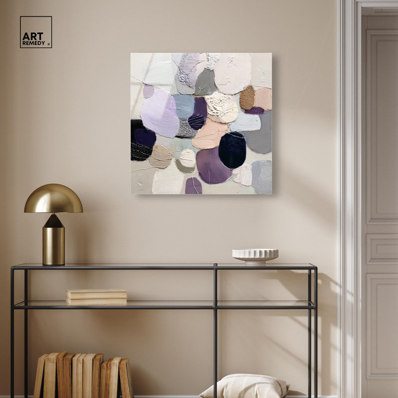 Art mural moderne, impression géométrique Soft II, par Art Remedy, prêt à accrocher, 24 x 24, H 24 po x l 24 po