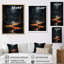 Bleu, orange, pleine lune, montagne - impression-1117107615-1117107614