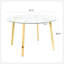 Table ronde en verre de style moderne, conception transparente élégante, base de support durable, ensemble de chaises de salle à manger en polyuréthane, convient aux cuisines de restaurant-1303256696-1303256677-1303256678
