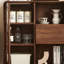 Commode d'appoint multifonctionnelle en noyer noir