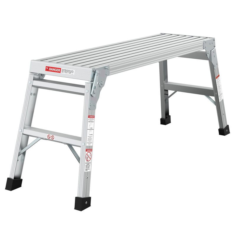 Plateforme de travail en aluminium échelle pliante portative ANSI capacité 225 lb 40 po