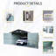 Édifice de rangement extérieur en métal 20 po x 13 pi - Ventilation et sécurité, 2 portes, abri de garage noir pour utilisation dans la cour arrière, 4 évents,
