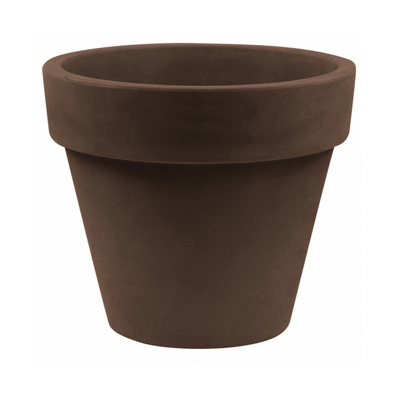 Pot à fleurs en résine Maceta, H 20,5 po x l 23,5 po x P 23,5 po, Bronze