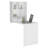 33''- Inch Fold-Out Convertible Writing Table and Desk, Wall Mount Desk with Small Cabinet Shelves, Multi-Function Home Office Workstation, White