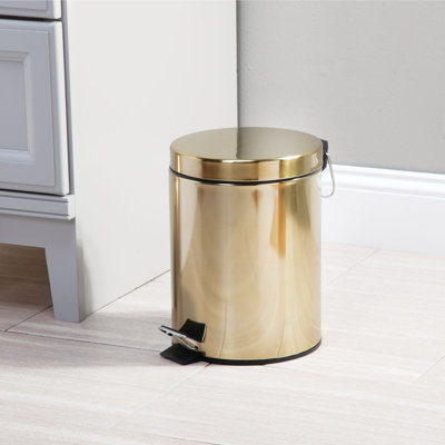 Poubelle ronde en métal 5L